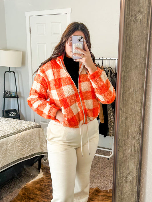 Plaid & Rad Fuzzy Jacket