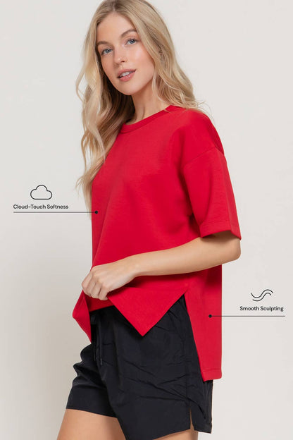 Short Sleeve Scuba Top