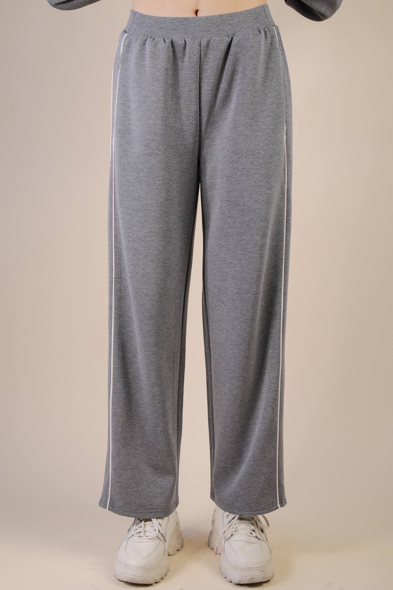 Grey Scuba Casual Pinstripe Set