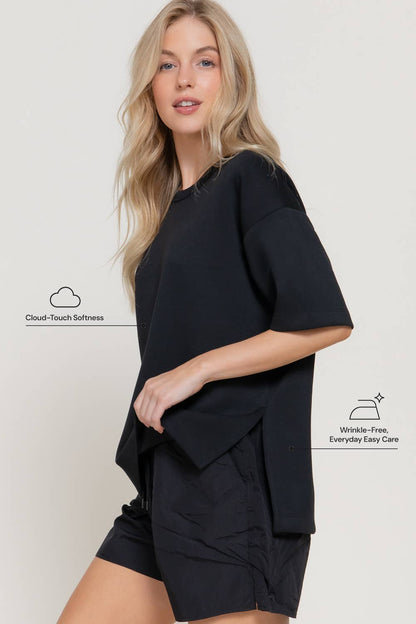 Short Sleeve Scuba Top