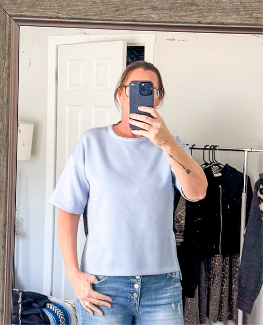 Short Sleeve Scuba Top