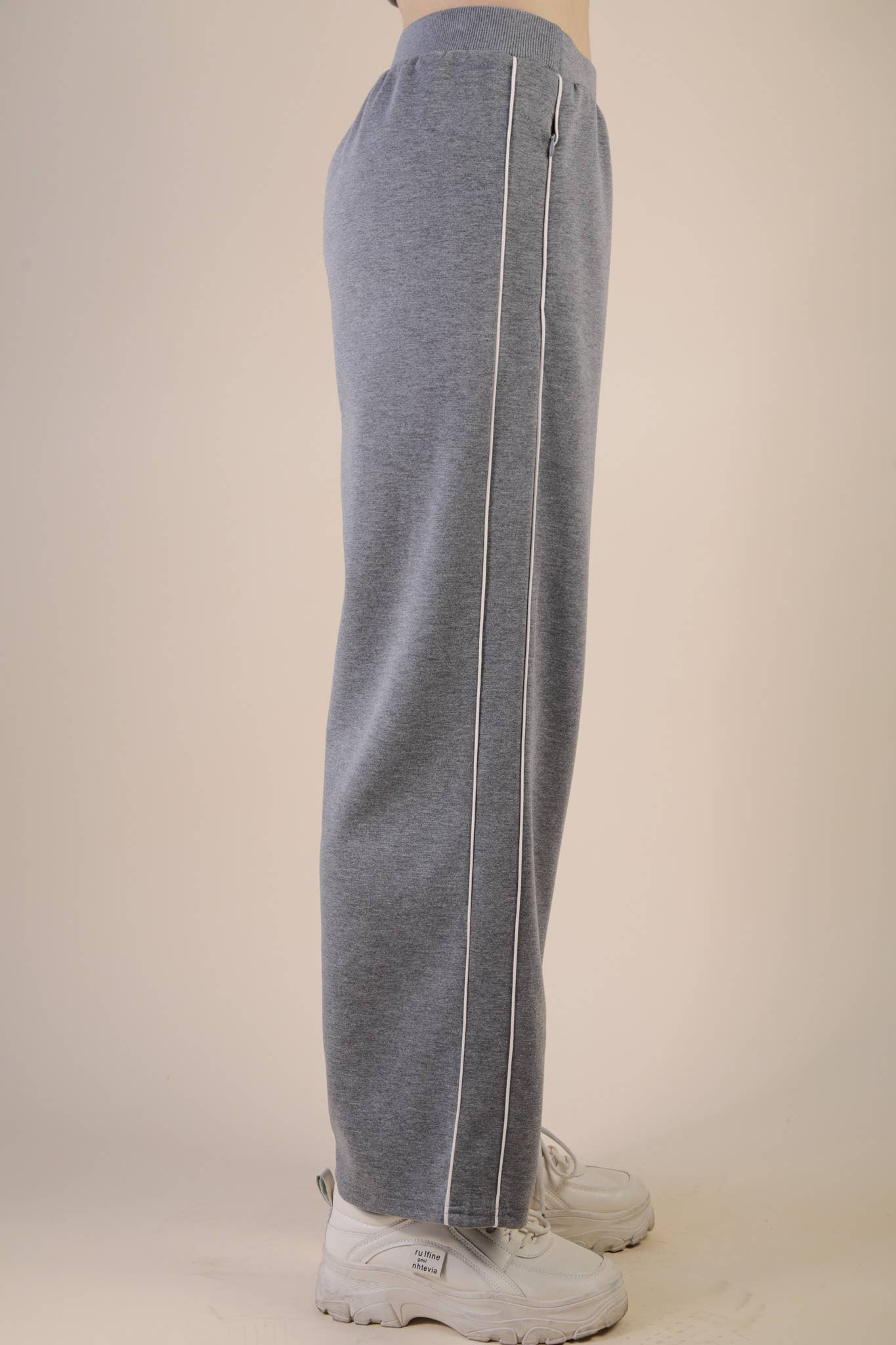 Grey Scuba Casual Pinstripe Set