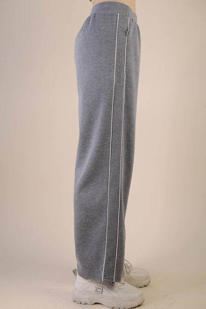 Grey Scuba Casual Pinstripe Set