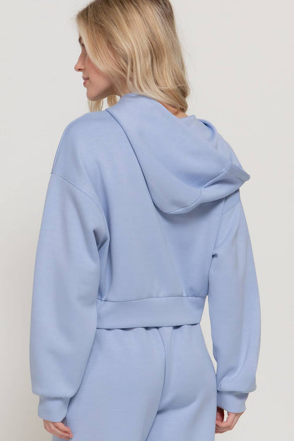 Blue Scuba Jacket Set