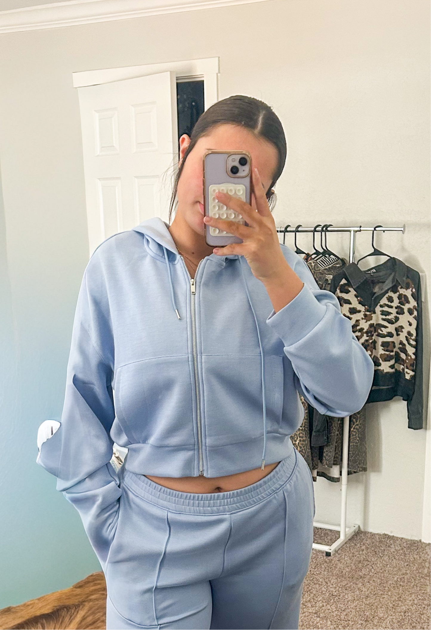 Blue Scuba Jacket Set