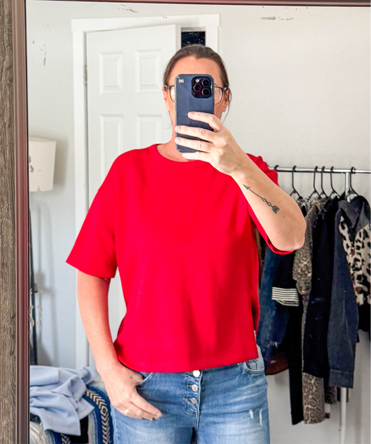 Short Sleeve Scuba Top