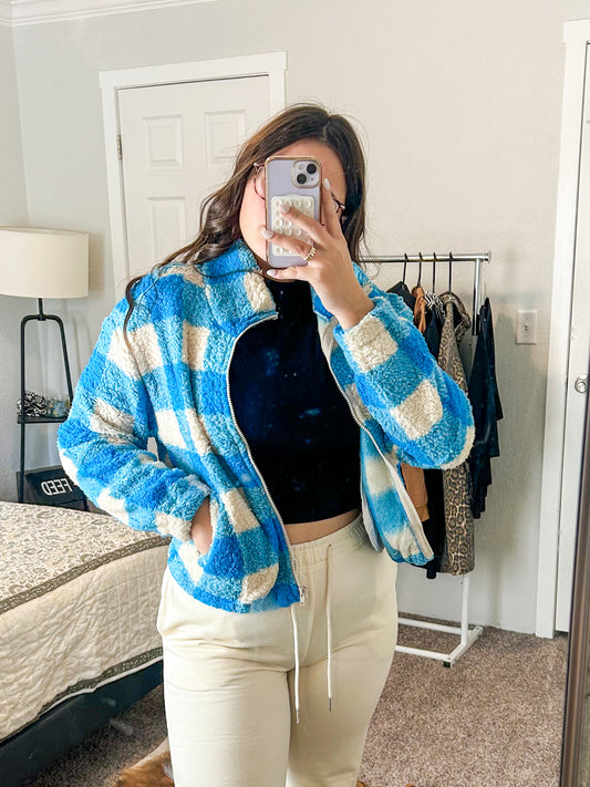 Plaid & Rad Fuzzy Jacket