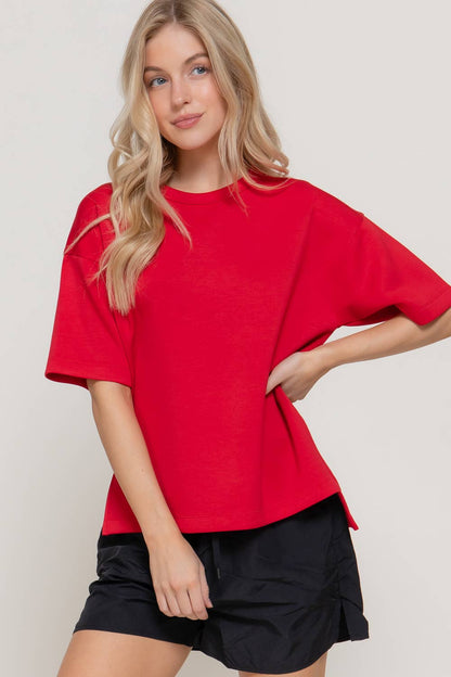 Short Sleeve Scuba Top